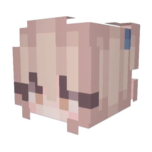 LcAvalon Minecraft avatar head, 3D render