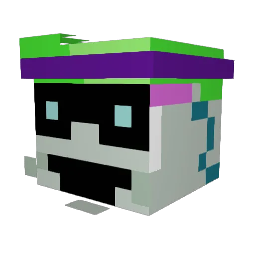 LcD_LAN Minecraft avatar head, 3D render