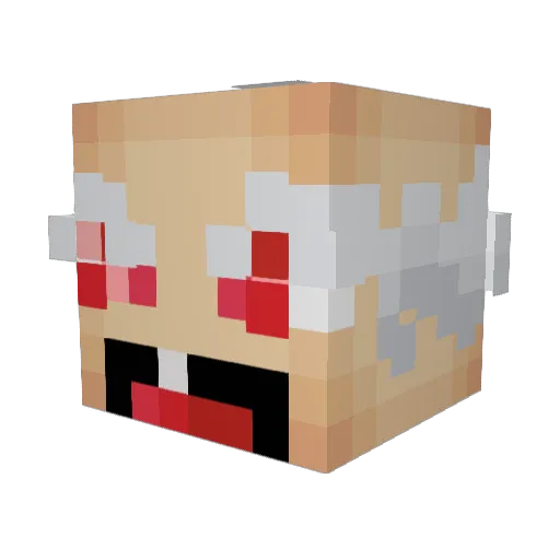 LcTw_ Minecraft avatar head, 3D render