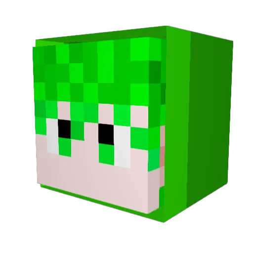 Lcdp Minecraft avatar head, 3D render