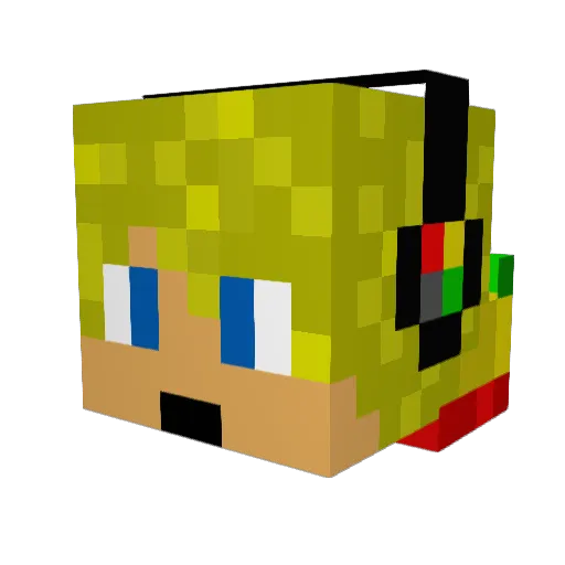 Lcgaming23 Minecraft avatar head, 3D render