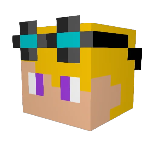 Lco890 Minecraft avatar head, 3D render