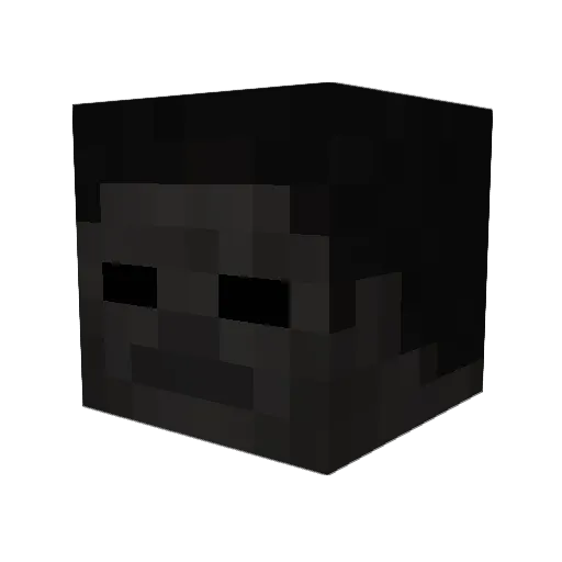 Lctina Minecraft avatar head, 3D render