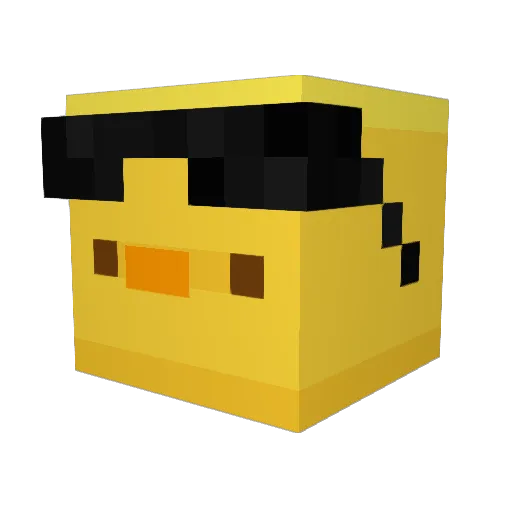 Lcurve Minecraft avatar head, 3D render