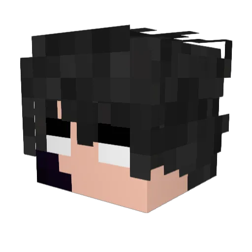 Lczinnkkj Minecraft avatar head, 3D render