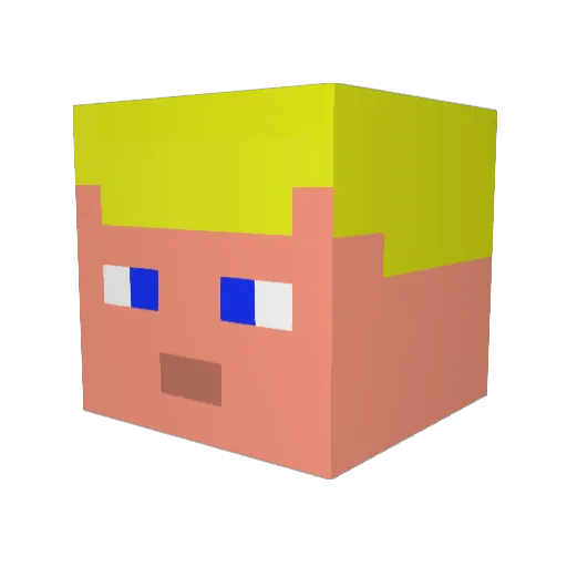 Ld00 Minecraft avatar head, 3D render
