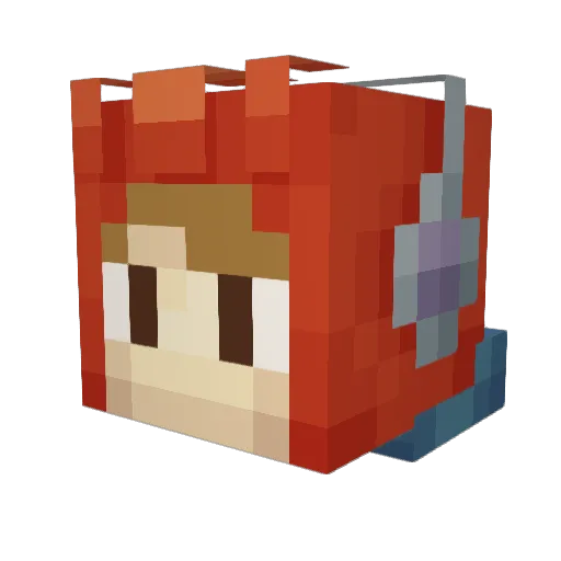 Ldaed4tfel Minecraft avatar head, 3D render