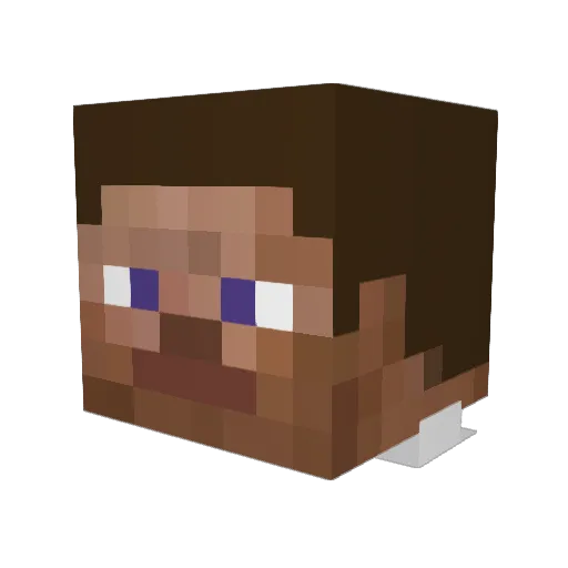 Lde_one Minecraft avatar head, 3D render