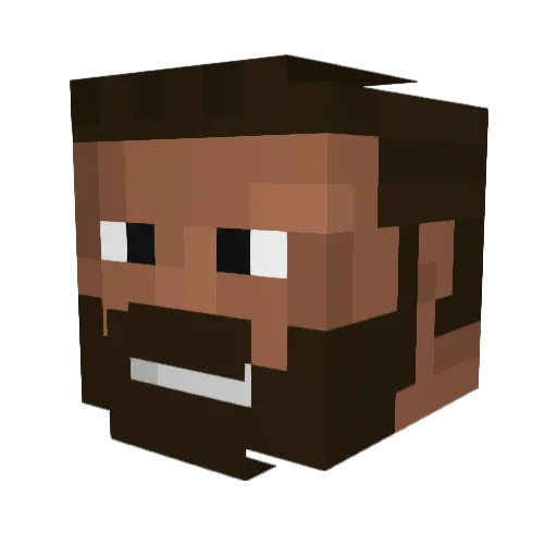 Ldirann Minecraft avatar head, 3D render