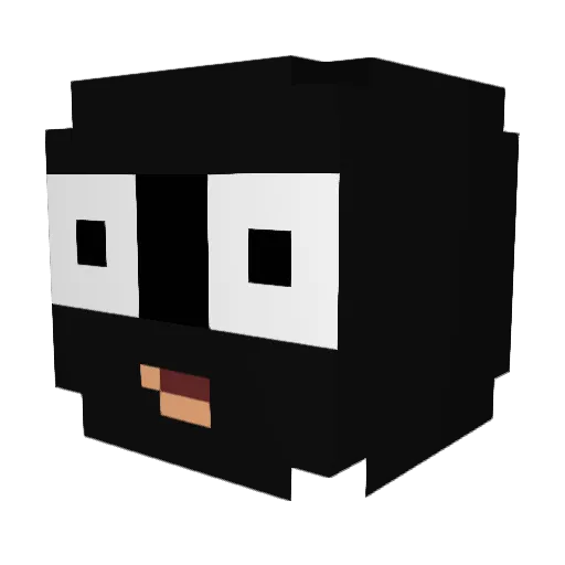LdlXDXD Minecraft avatar head, 3D render