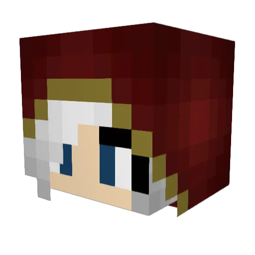 Ldmort Minecraft avatar head, 3D render