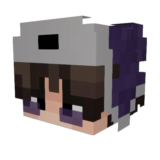 Le1ka_ST Minecraft avatar head, 3D render