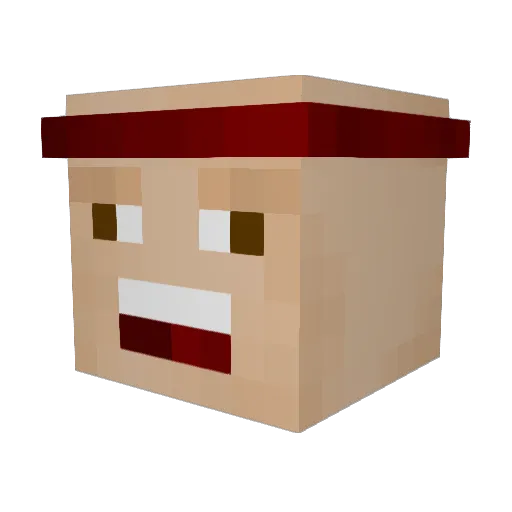 Le5bian Minecraft avatar head, 3D render