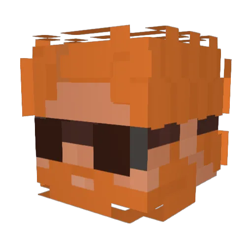 LeAgent Minecraft avatar head, 3D render