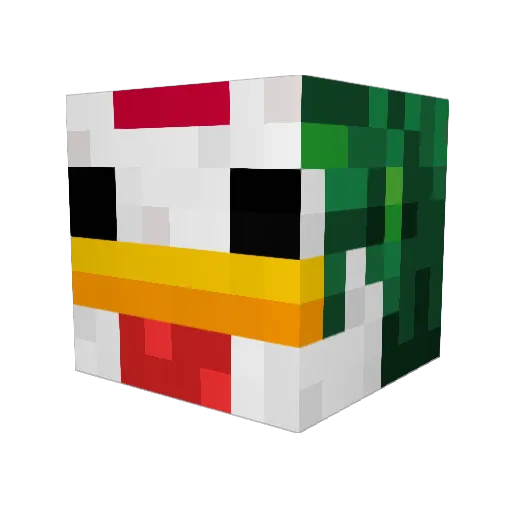 LeAlexandros Minecraft avatar head, 3D render