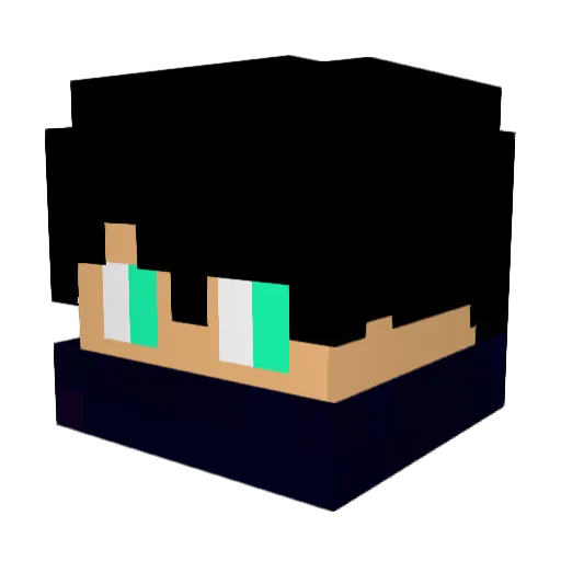 LeAmro Minecraft avatar head, 3D render