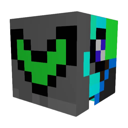 LeAngelOOO Minecraft avatar head, 3D render