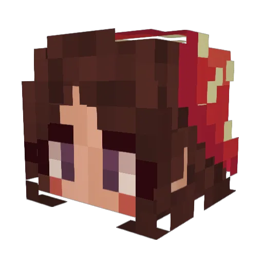LeAnini Minecraft avatar head, 3D render