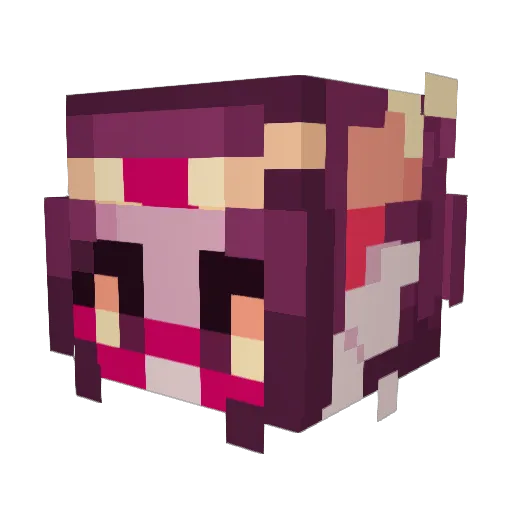 LeAtlanti Minecraft avatar head, 3D render