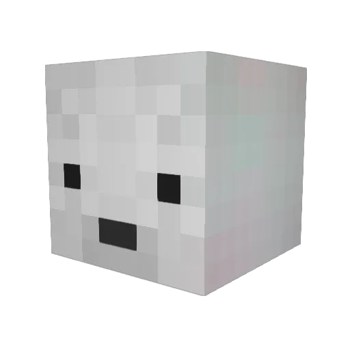 LeBallSacks Minecraft avatar head, 3D render