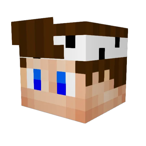 LeBaum Minecraft avatar head, 3D render