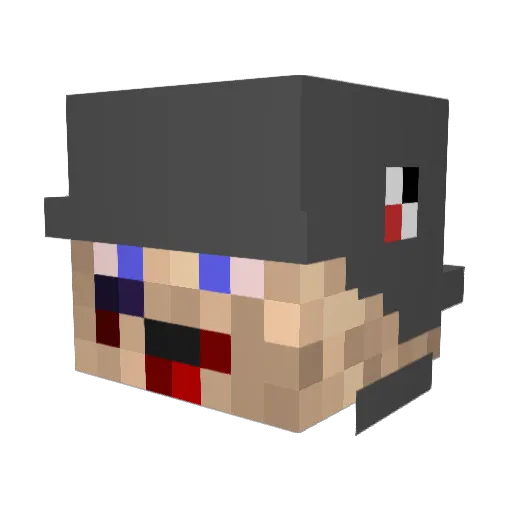 LeBecka Minecraft avatar head, 3D render
