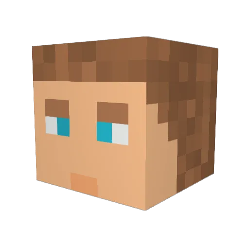 LeBerger1 Minecraft avatar head, 3D render