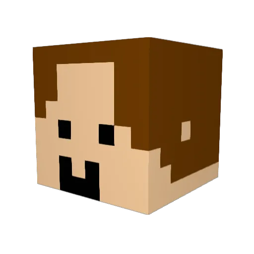 LeBossTheo Minecraft avatar head, 3D render