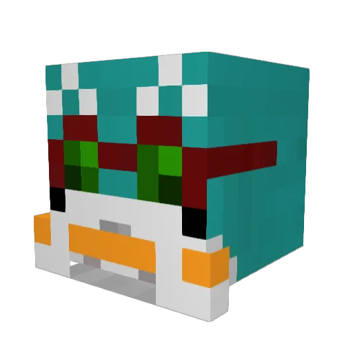 LeBouddeh Minecraft avatar head, 3D render
