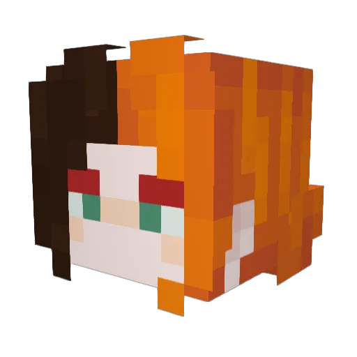 LeBoufty Minecraft avatar head, 3D render
