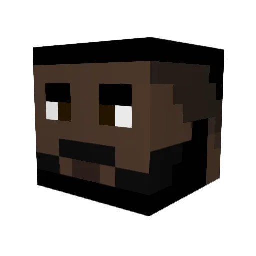 LeBronHarden Minecraft avatar head, 3D render