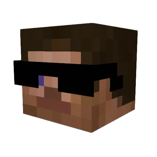 LeBruhh_James Minecraft avatar head, 3D render