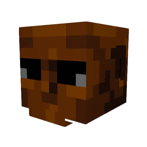 LeBustyBlackMan Minecraft avatar head, 3D render