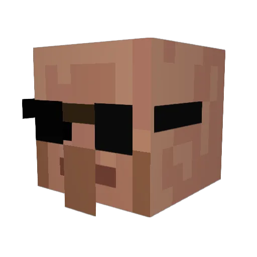 LeButters Minecraft avatar head, 3D render