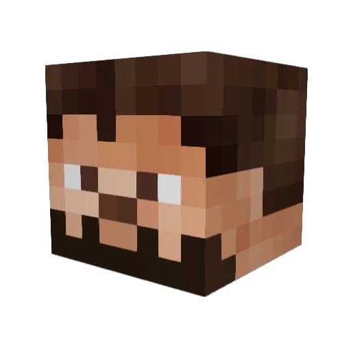 LeByom Minecraft avatar head, 3D render