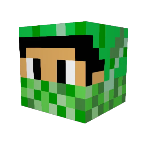 LeC0leAbuses Minecraft avatar head, 3D render