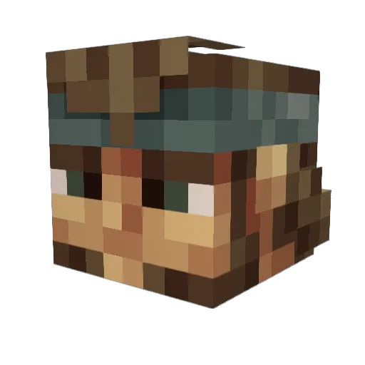 LeCafard Minecraft avatar head, 3D render
