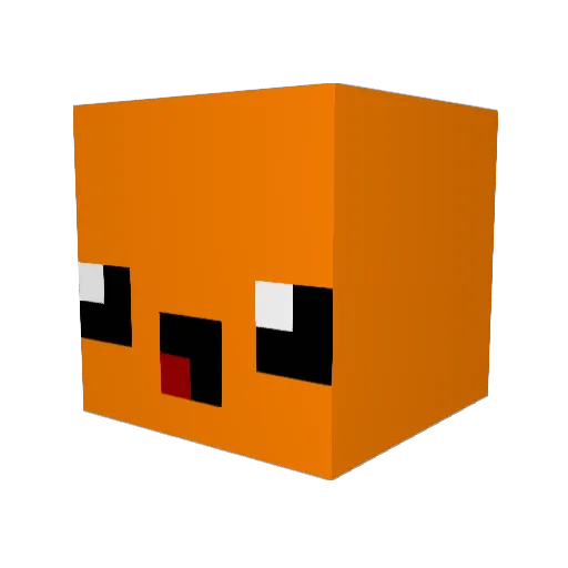 LeCarrot_ Minecraft avatar head, 3D render