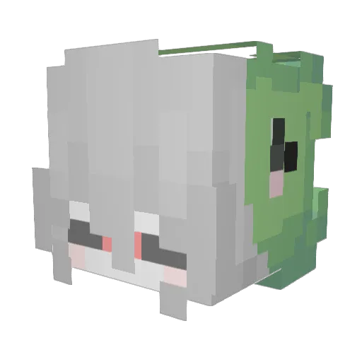 LeCathy Minecraft avatar head, 3D render