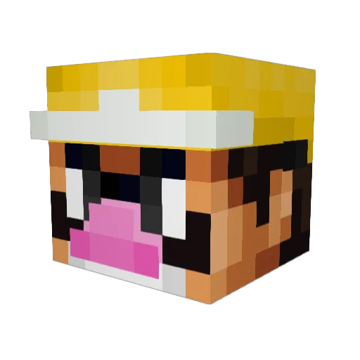 LeChipz Minecraft avatar head, 3D render