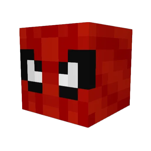 LeCuak Minecraft avatar head, 3D render