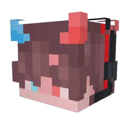 LeDucR Minecraft avatar head, 3D render