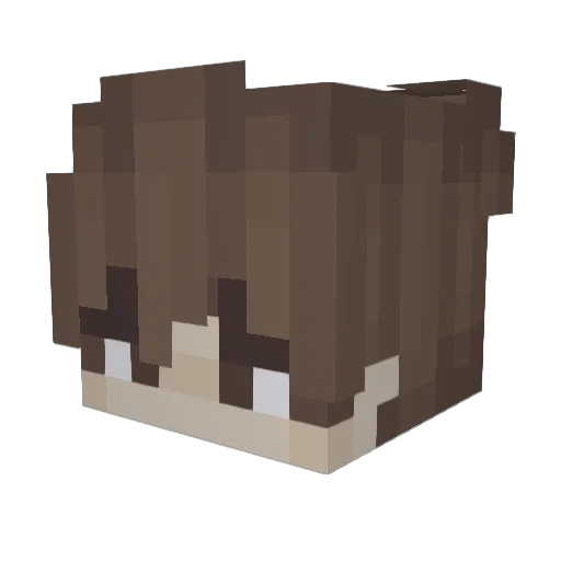 LeDuckest Minecraft avatar head, 3D render
