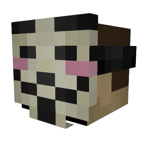 LeEnfield Minecraft avatar head, 3D render