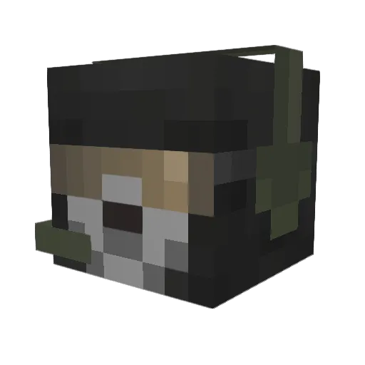 LeFaent Minecraft avatar head, 3D render