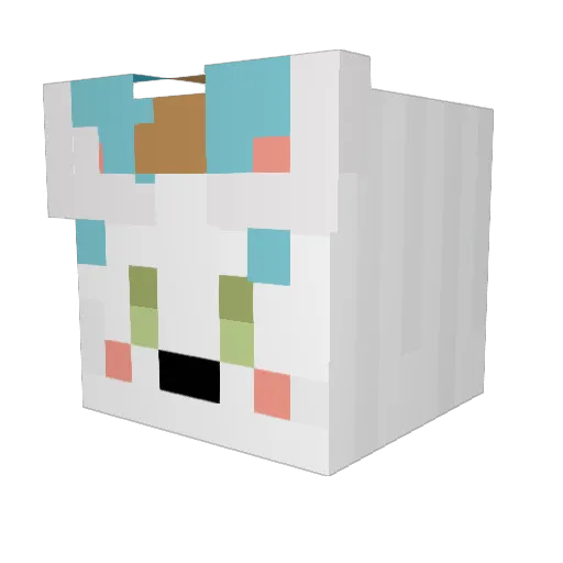 LeFeeeesh Minecraft avatar head, 3D render