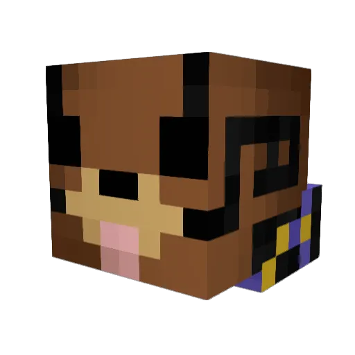 LeFern Minecraft avatar head, 3D render