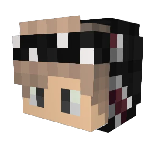 LeFiTri Minecraft avatar head, 3D render