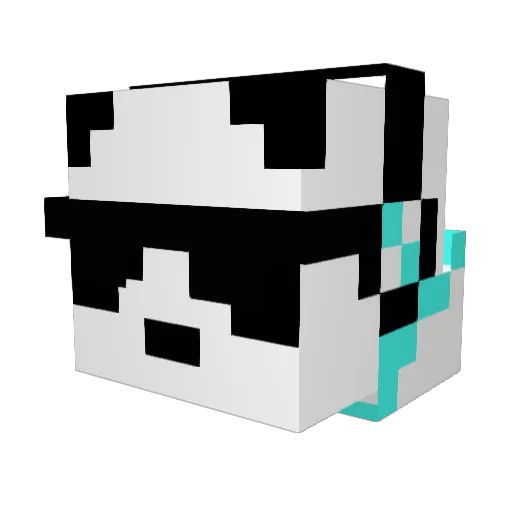 LeFiisch Minecraft avatar head, 3D render