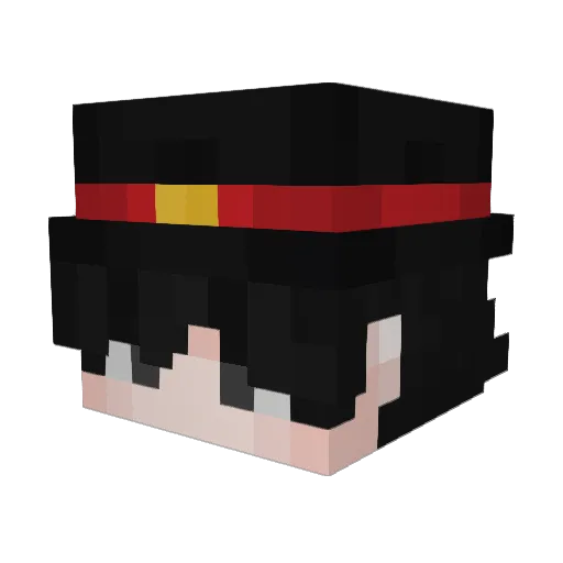 LeFl4sh Minecraft avatar head, 3D render